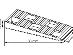 30 Keile pro Hänger 80 x 30 x 10 mm Grün