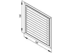 Abdeckgitter Aluminium 196 mm x 196 mm Alu