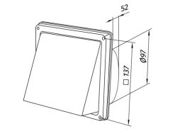 Ablufthaube System Ø 100 mm Edelstahl
