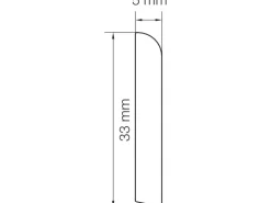 Abschlussleiste 33 x 5 mm Länge 2,5 m Anthrazit