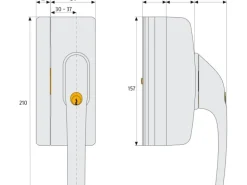 Abus Fenstergriff-Schloss FO400N AL0089 gleichschließend Weiß