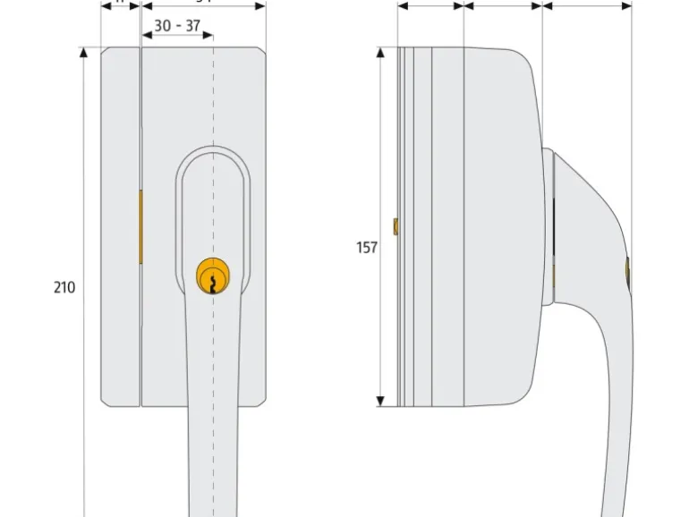 Abus Fenstergriff-Schloss FO400N AL0089 gleichschließend Weiß