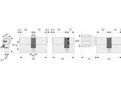 Abus Profilzylinder D6XNP 35/35