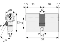 Abus Profilzylinder E30NP 30/50