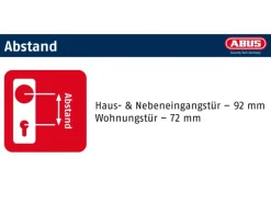 Abus Schutzbeschlag KLN314 Beidseitig Drücker 32 mm - 47 mm Aluminium