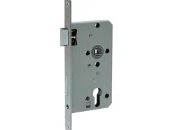 Abus Wohnungsabschlusstür-Einsteckschloss Edelstahl Profilzylinder DIN R Gold