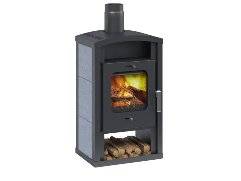 Accente Kaminofen Umea 4.0 GTS Naturstein Grau 6 kW