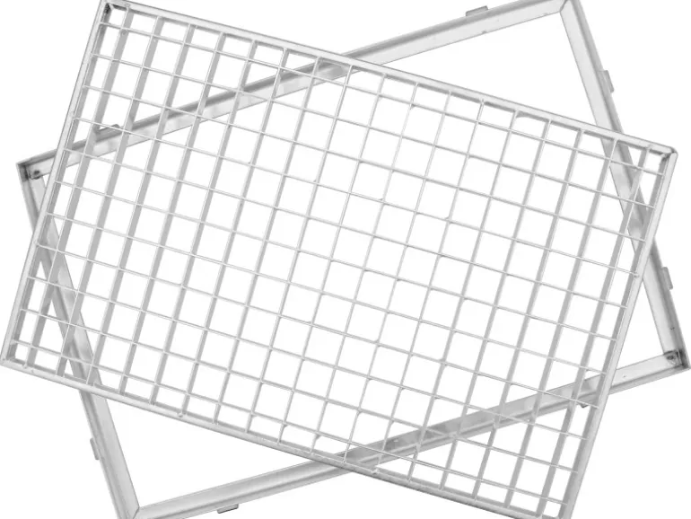 ACO Gitterrost mit Zarge Stahl verzinkt 80 cm x 50 cm MW 30/30