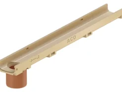 ACO Self Euroline 60 Flachrinne mit Stutzen 1 m