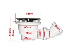 AICA 76x76x3cm Duschwanne mit Ablaufgarnitur Quadrat Duschtasse Kunststein Acrylbeschichtung