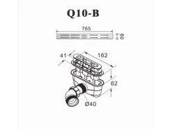 AICA 90x140x3cm Rechteck Duschtasse mit Ablaufgarnitur Schwarz Stein-Effekt Duschwanne