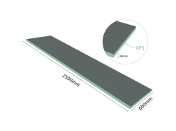 AICA 2500x600x40mm Bauplatte XPS 4er-Pack Fliesenplatte Hartschaum Verrottungsbeständiger Dämmplatte Ausgleichplatte