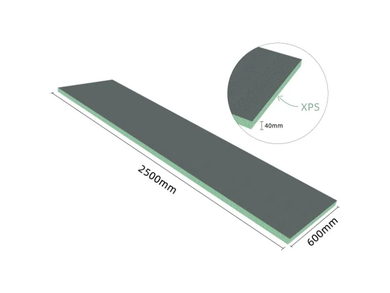 AICA 2500x600x40mm Bauplatte XPS 4er-Pack Fliesenplatte Hartschaum Verrottungsbeständiger Dämmplatte Ausgleichplatte