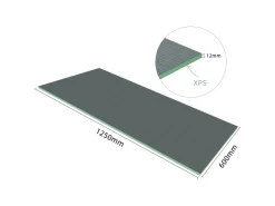 AICA 1250x600x12mm Bauplatte XPS 4er-Pack Fliesenplatte Hartschaum Verrottungsbeständiger Dämmplatte Ausgleichplatte