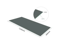 AICA 1250x600x6mm Bauplatte XPS 5er-Pack Fliesenplatte Hartschaum Verrottungsbeständiger Dämmplatte Ausgleichplatte