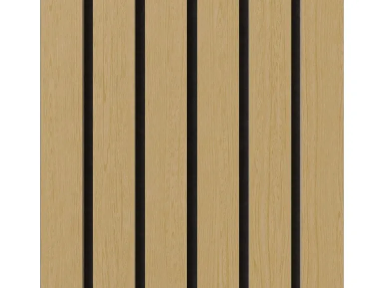 Akustikpaneel Brandhemmend Eiche Sperrholz Filz Schwarz 60 cm x 248 cm