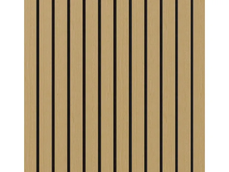 Akustikpaneel Brandhemmend Eiche Sperrholz Filz Schwarz 60 cm x 248 cm