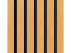 Akustikpaneel Eiche Geölt MDF Schwarz Filz Schwarz 32 cm x 240 cm 2 Stück FSC®