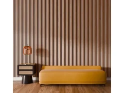 Akustikpaneel Eiche Geölt MDF Schwarz Filz Schwarz 60 cm x 270 cm FSC®