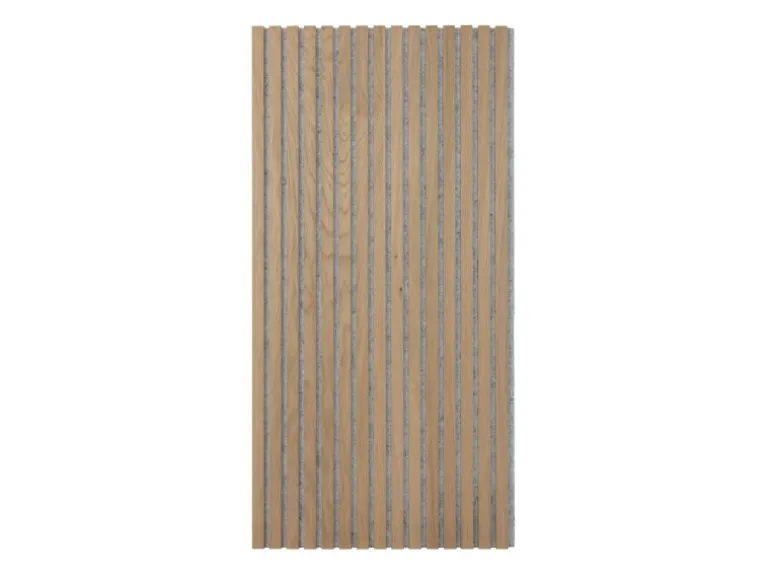 Akustikpaneel Eiche MDF Braun Filz Grau 60 cm x 120 cm 2 Stück FSC®