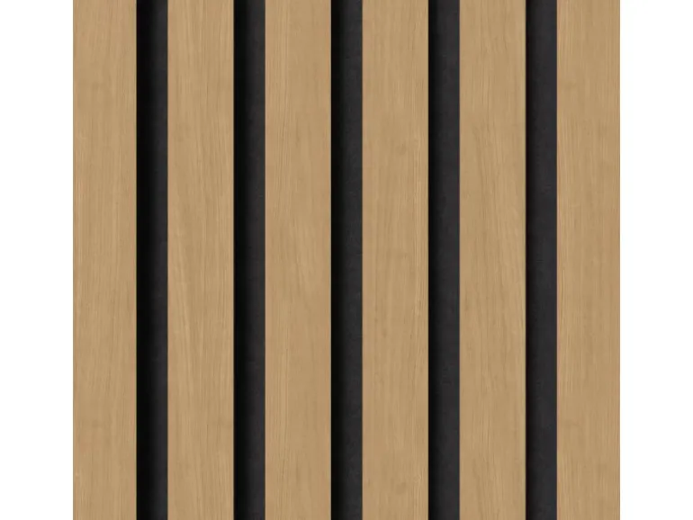 Akustikpaneel Eiche MDF Schwarz Filz Schwarz 60 cm x 270 cm FSC®