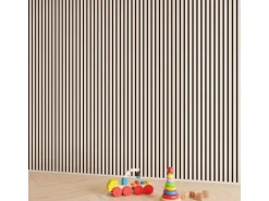 Akustikpaneel Eiche MDF Schwarz Filz Schwarz 60 cm x 270 cm FSC®