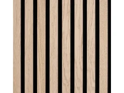 Akustikpaneel Eiche MDF Schwarz Filz Schwarz 60 cm x 300 cm FSC®