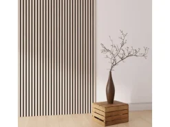 Akustikpaneel Eiche MDF Schwarz Filz Schwarz 60 cm x 300 cm FSC®