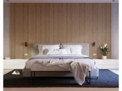 Akustikpaneel Eiche MDF Schwarz Filz Schwarz 60 cm x 360 cm FSC®