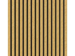 Akustikpaneel Esche Geölt MDF Schwarz Filz Schwarz 60 cm x 270 cm FSC®