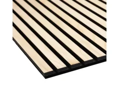 Akustikpaneel Esche MDF Schwarz Filz Schwarz 60 cm x 240 cm FSC®