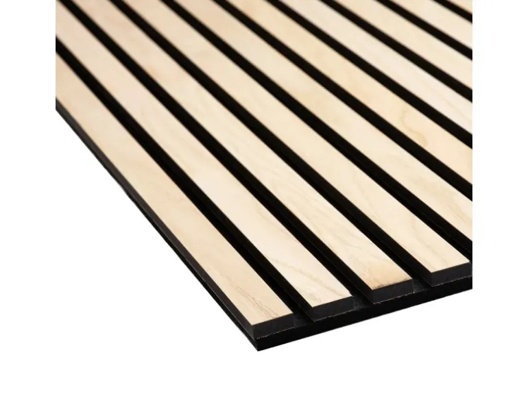 Akustikpaneel Esche MDF Schwarz Filz Schwarz 60 cm x 270 cm FSC®