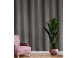 Akustikpaneel Foliert 56,1 cm x 240 cm Eiche Grau