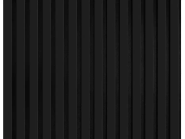 Akustikpaneel Foliert 56,1 cm x 240 cm Schwarz Matt