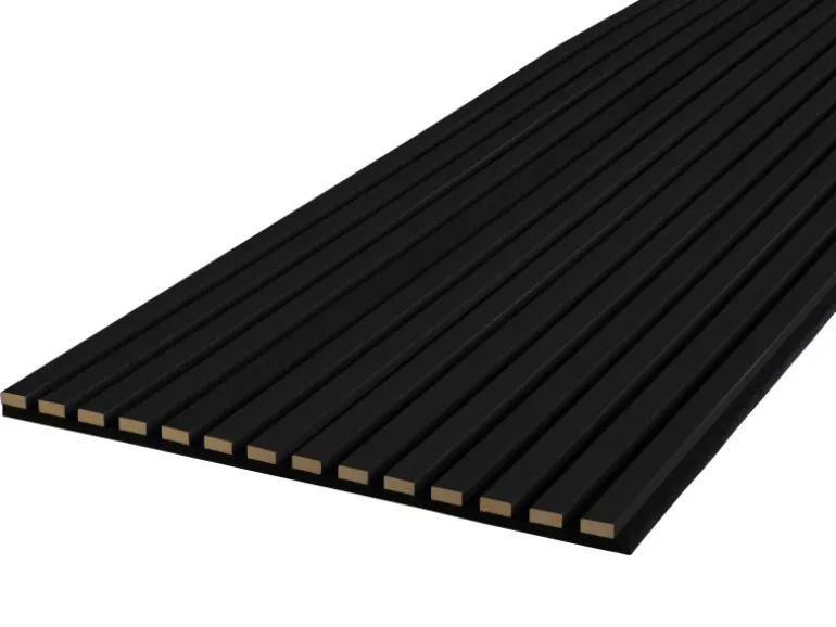Akustikpaneel Foliert 56,1 cm x 240 cm Schwarz Matt