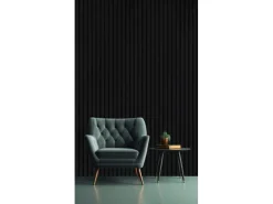 Akustikpaneel Foliert 56,1 cm x 240 cm Schwarz Matt