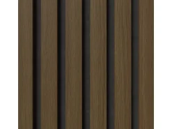 Akustikpaneel Foliert Eiche Dunkel Filz Schwarz 32 cm x 240 cm 2 Stück FSC®