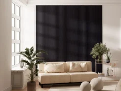 Akustikpaneel Foliert Indigoblau Filz Schwarz 60 cm x 240 cm FSC®