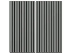 Akustikpaneel Lino Ash MDF Schwarz Filz Schwarz 60 cm x 120 cm 2 Stück