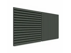 Akustikpaneel Lino Conifer MDF Schwarz Filz Schwarz 60 cm x 60 cm 2 Stück