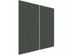 Akustikpaneel Lino Conifer MDF Schwarz Filz Schwarz 60 cm x 120 cm 2 Stück