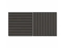 Akustikpaneel Lino Mauve MDF Schwarz Filz Schwarz 60 cm x 60 cm 2 Stück