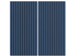 Akustikpaneel Lino Midnight Blue MDF Schwarz Filz Schwarz 60 cm x 120 cm 2 Stück