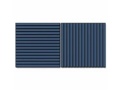 Akustikpaneel Lino Midnight Blue MDF Schwarz Filz Schwarz 60 cm x 60 cm 2 Stück