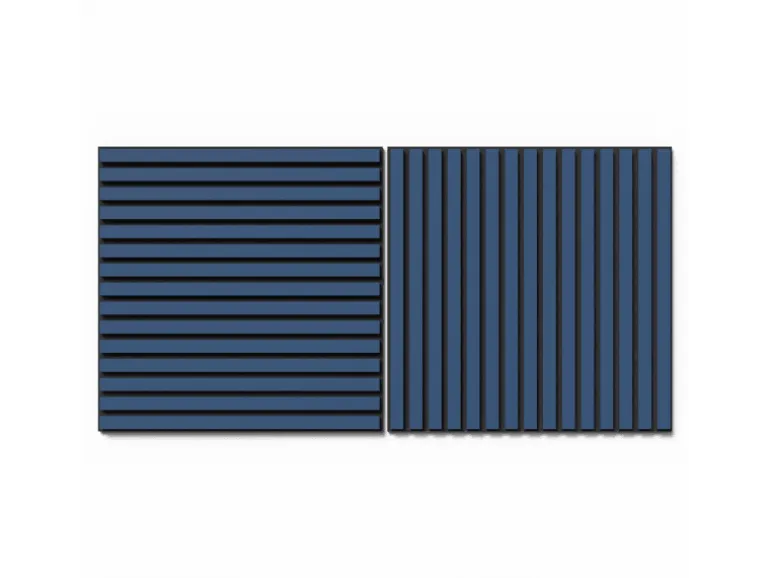 Akustikpaneel Lino Midnight Blue MDF Schwarz Filz Schwarz 60 cm x 60 cm 2 Stück