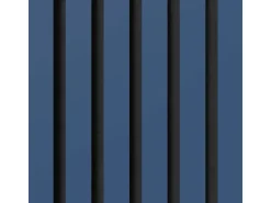 Akustikpaneel Lino Midnight Blue MDF Schwarz Filz Schwarz 60 cm x 60 cm 2 Stück