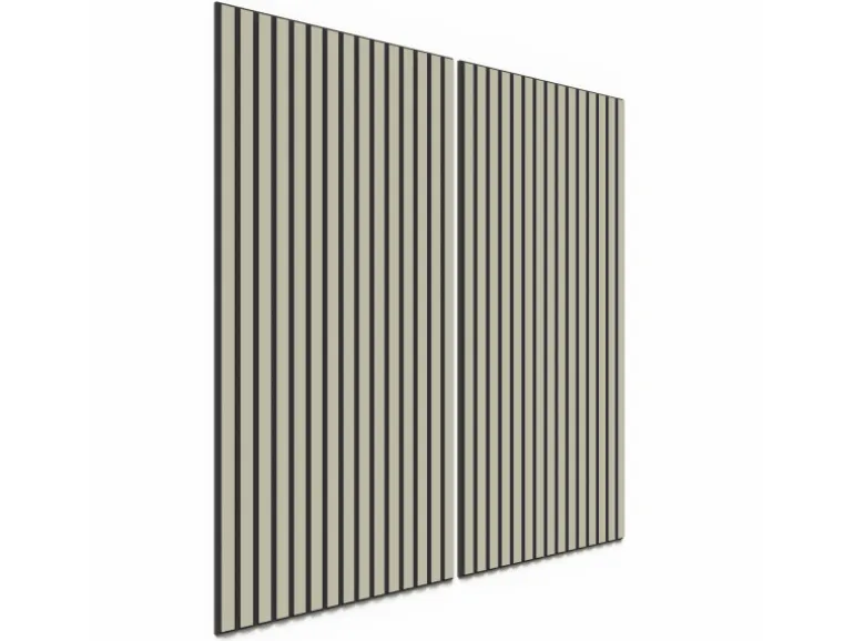 Akustikpaneel Lino Mushroom MDF Schwarz Filz Schwarz 60 cm x 120 cm 2 Stück