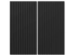Akustikpaneel Lino Nero MDF Schwarz Filz Schwarz 60 cm x 120 cm 2 Stück