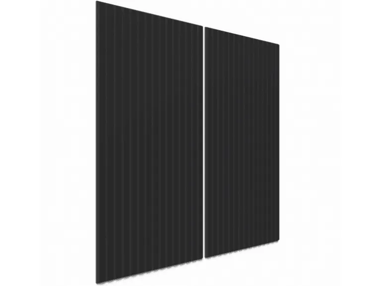 Akustikpaneel Lino Nero MDF Schwarz Filz Schwarz 60 cm x 120 cm 2 Stück