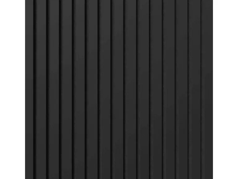 Akustikpaneel Lino Nero MDF Schwarz Filz Schwarz 60 cm x 120 cm 2 Stück